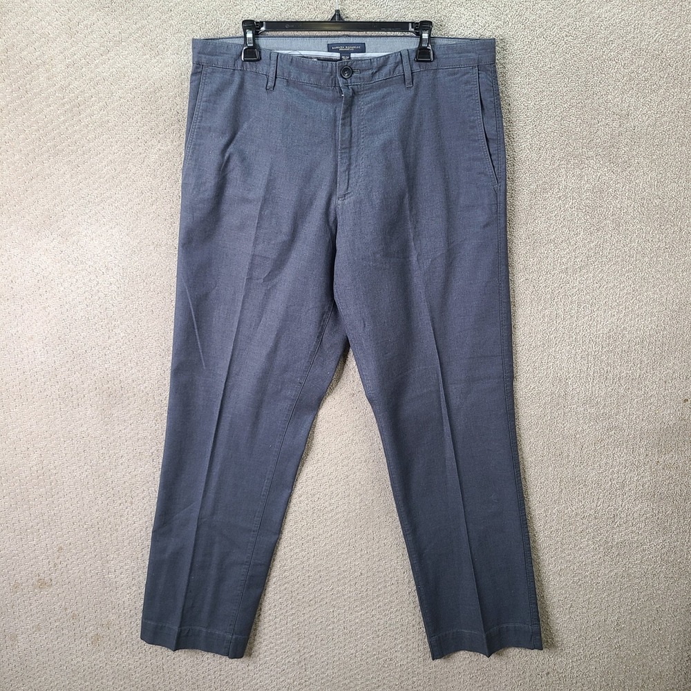 Banana Republic Pants Mens 36x34 Gray Straight Fit Chino Cotton Casual Slacks